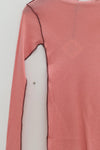 BASERANGE Ribbed Long Sleeve Top T-Shirt TTVL Collection France BAS-TTVL-RBV-WI22-BSH Ruby Red